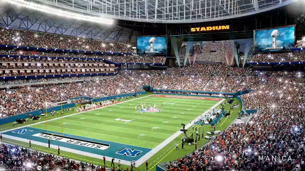 TCS - A rendering of the inside of the Chicago Bears' proposed lakefront stadium